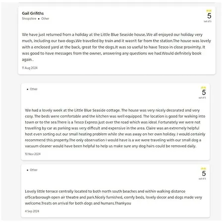 The Little Blue Seaside House * 스카버러